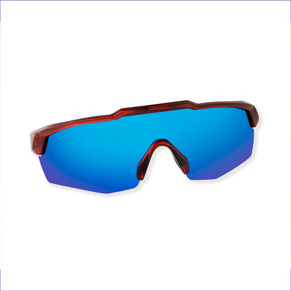 Rebound Translucent Red Frame Ice Blue Revo Lens Sports Sunglasses