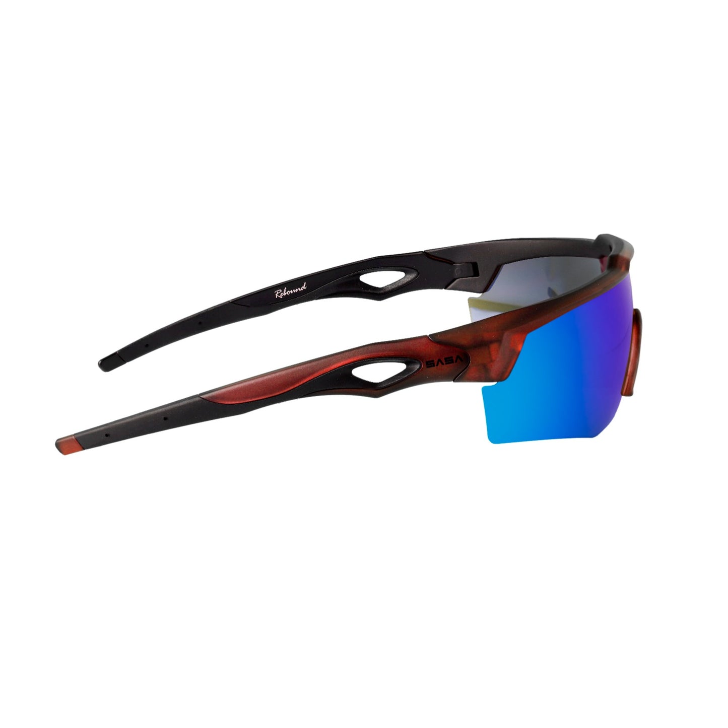 Rebound Translucent Red Frame Ice Blue Revo Lens Sports Sunglasses