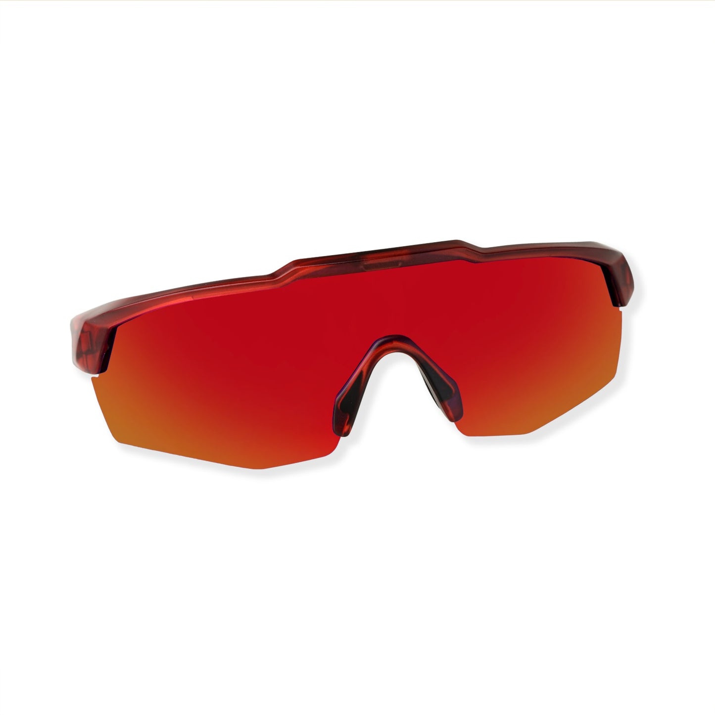 Rebound Translucent Red Frame Red Revo Lens Sports Sunglasses
