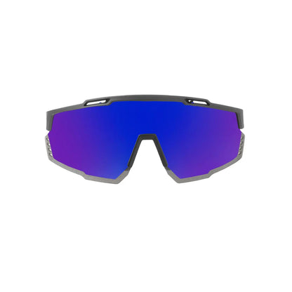 Parthiv Patel X Matte Black Frame Blue Revo Lens Sports Sunglasses