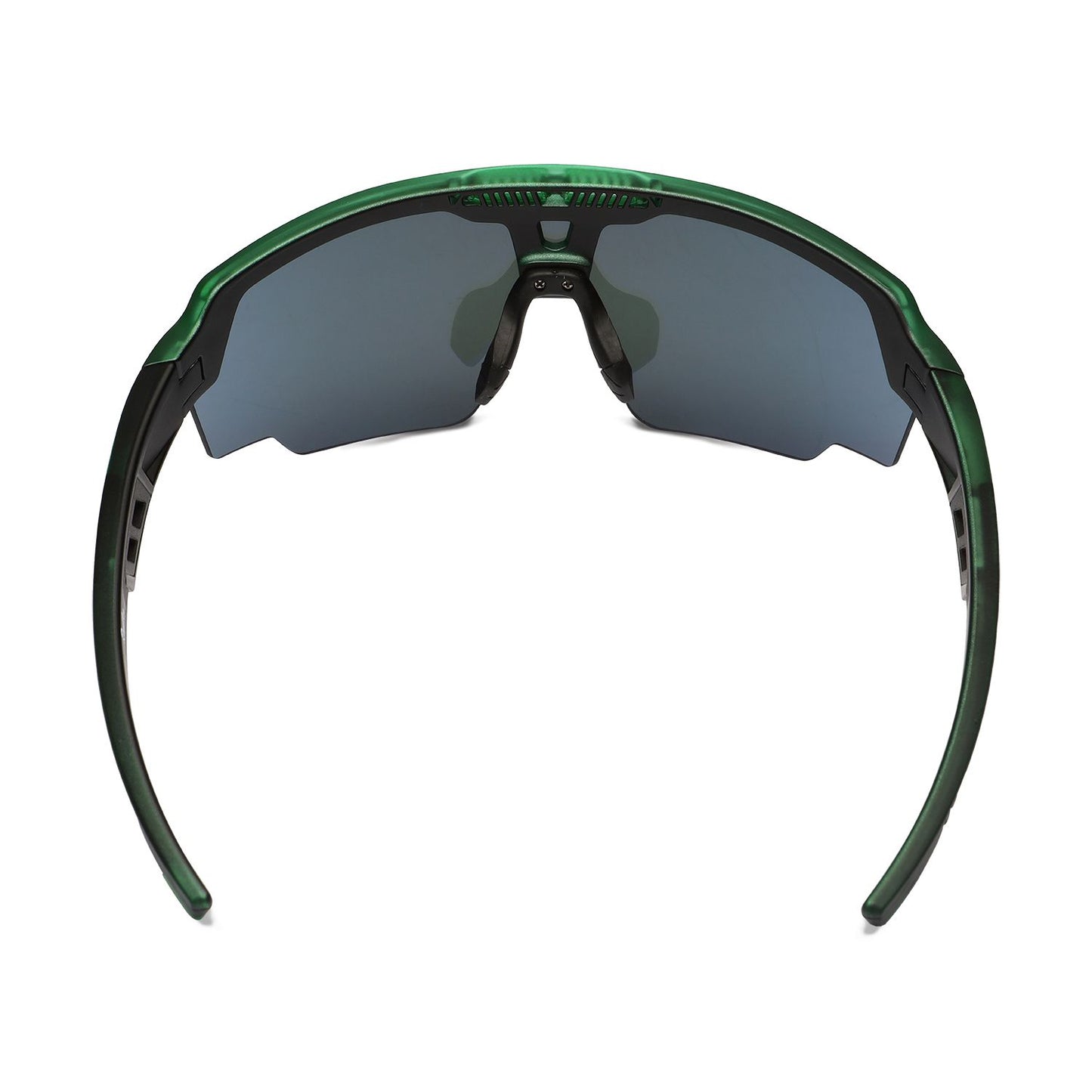 Raptor Translucent Green Frame Red Revo Lens Sports Sunglasses for Cricket I Cycling I Marathon