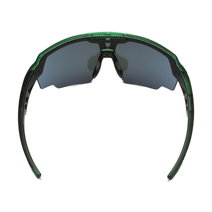 Raptor Translucent Green Frame Red Revo Lens Sports Sunglasses for Cricket I Cycling I Marathon