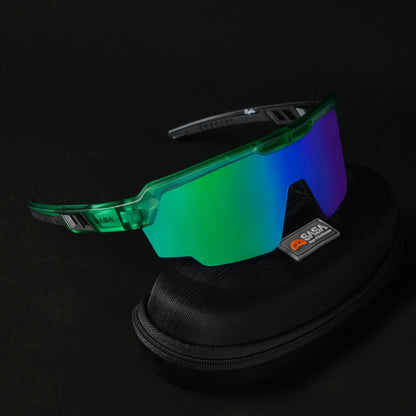 Raptor Translucent Green Frame Green Revo Lens Sports Sunglasses for Cricket I Cycling I Marathon