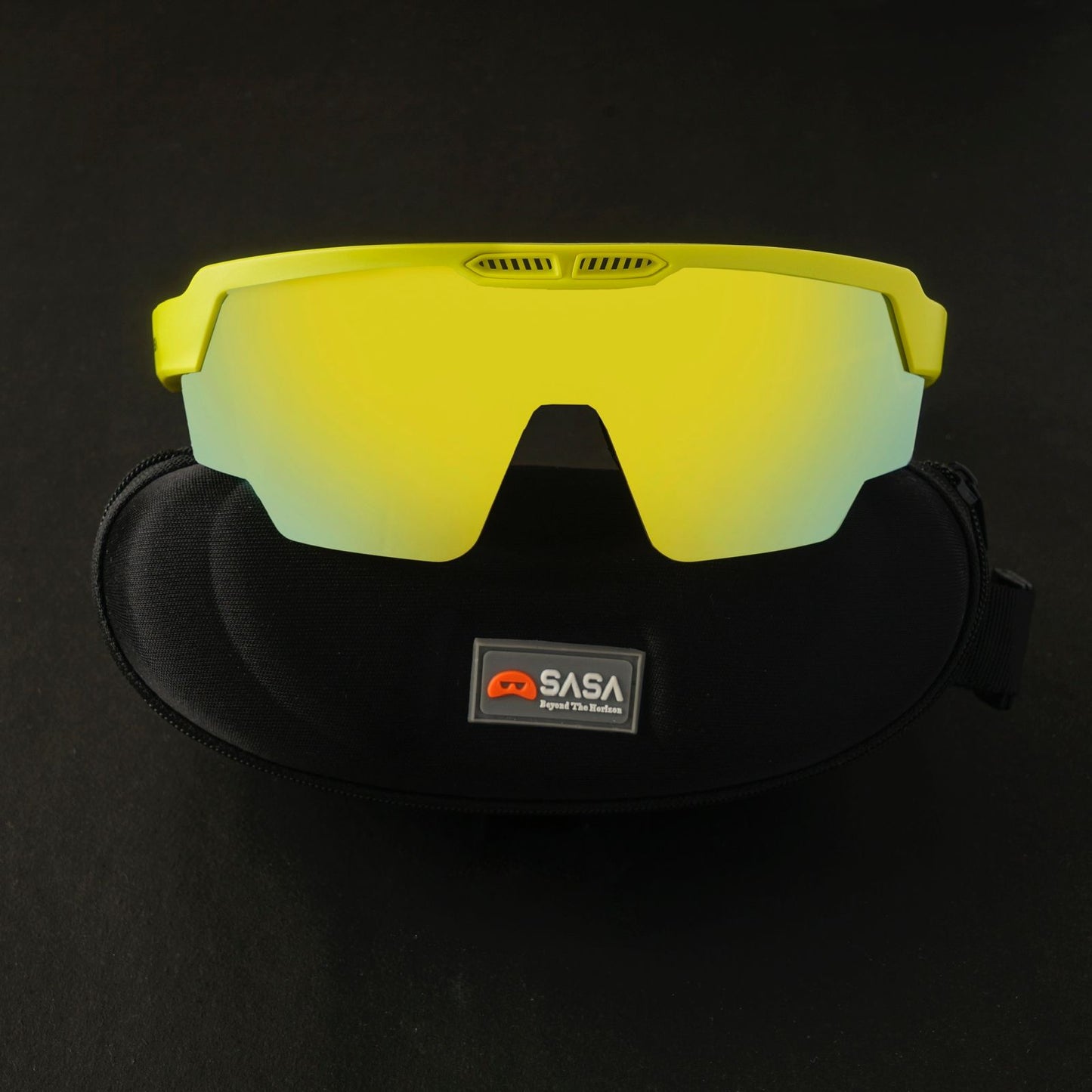 Raptor Neon Yellow Frame Yellow Revo Lens Sports Sunglasses for Cricket I Cycling I Marathon