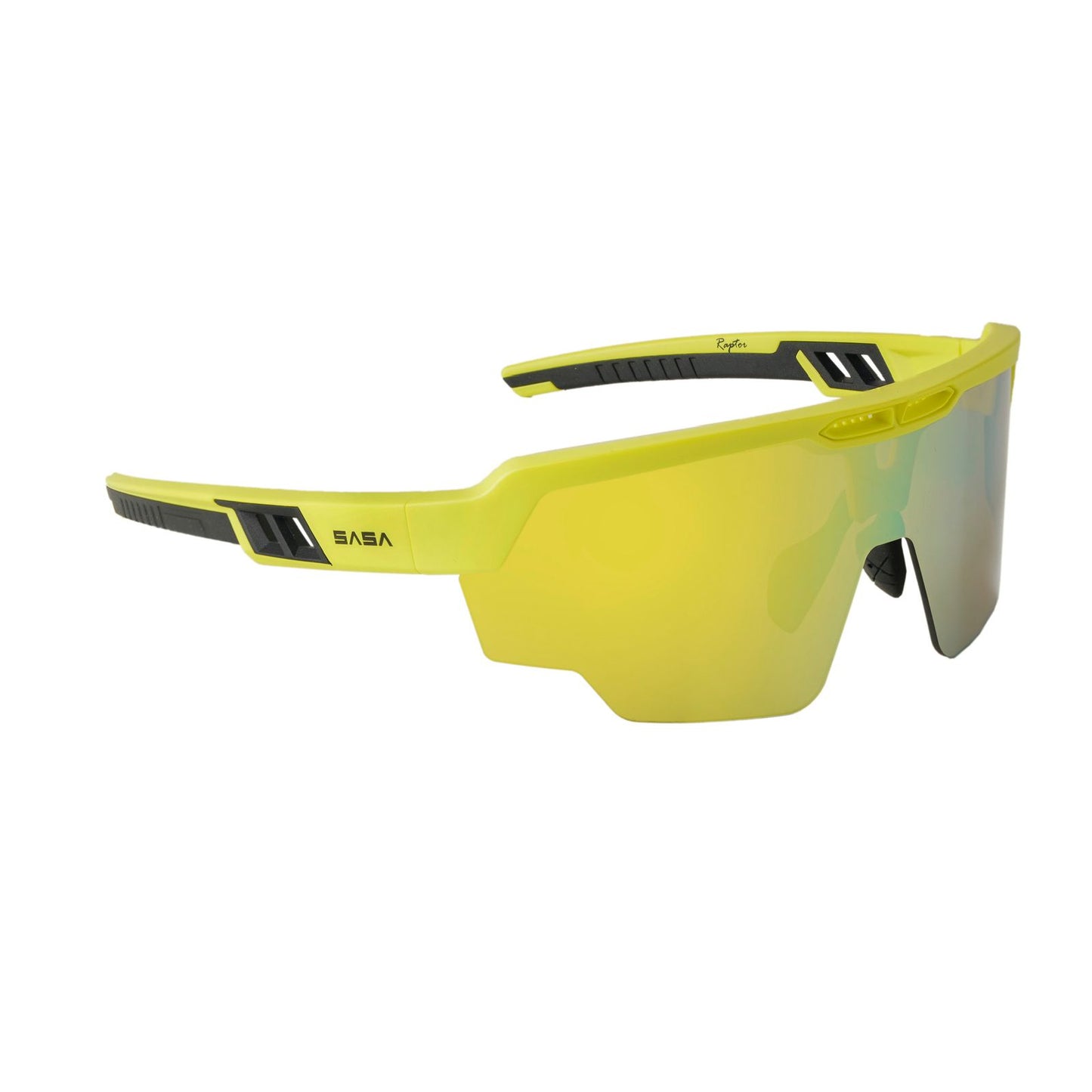Raptor Neon Yellow Frame Yellow Revo Lens Sports Sunglasses for Cricket I Cycling I Marathon