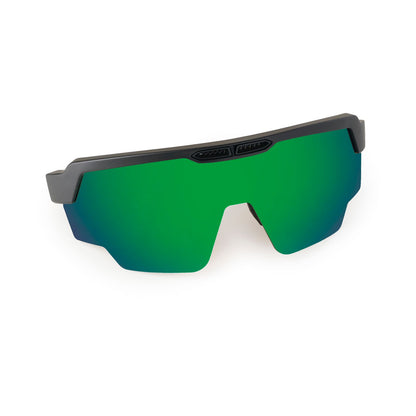 Raptor Matte Black Frame Green Revo Lens Sports Sunglasses for Cricket I Cycling I Marathon