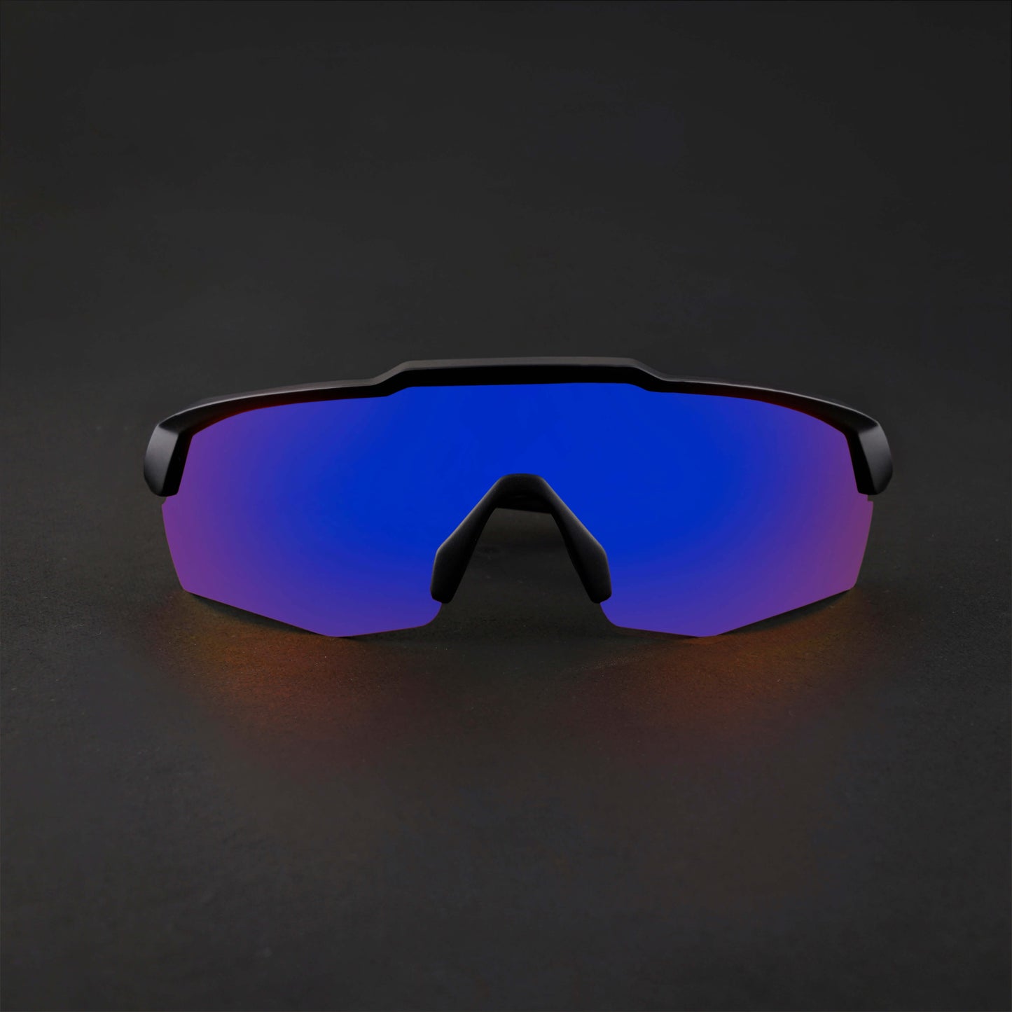 Rebound Frame Matte Black Frame Blue Revo Lens Sports Sunglasses