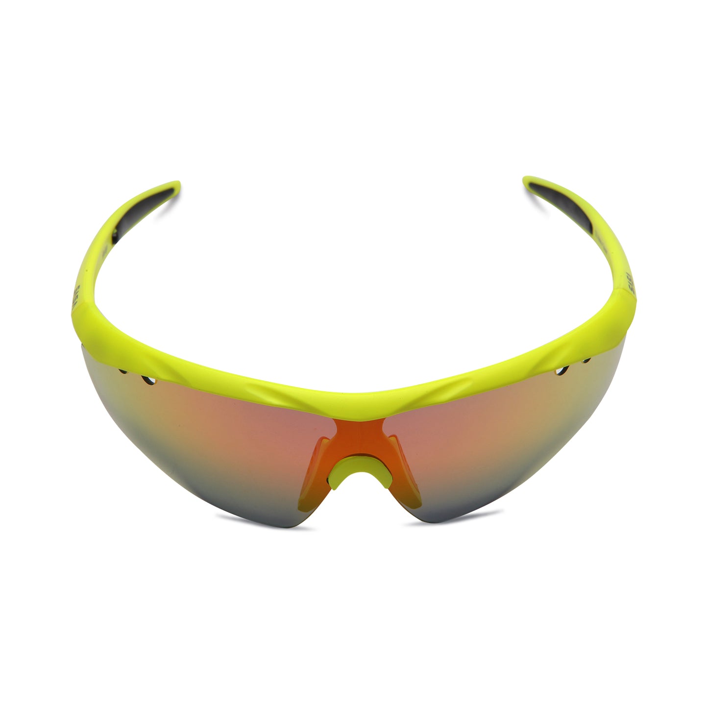 SASA Hawkeye Neon Yellow Frame Red Revo Lens Sports Sunglasses