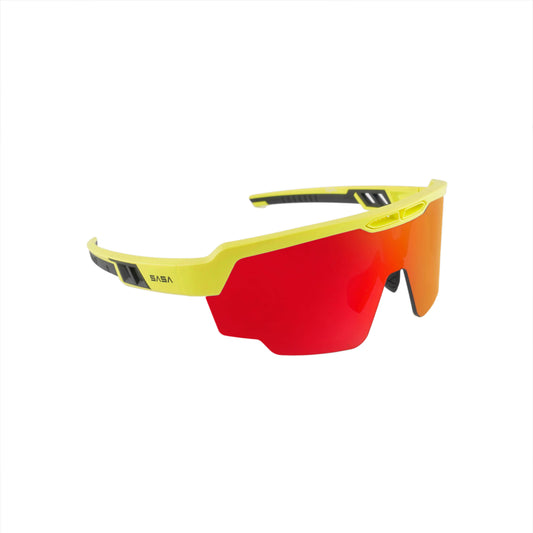 Raptor Neon Yellow Frame Red Revo Lens Sports Sunglasses for Cricket I Cycling I Marathon