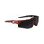 sports sunglasses with red and black frame