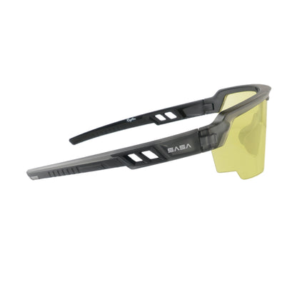 Raptor Translucent Grey Frame Night Vision Lens Sports Sunglasses for Cricket I Cycling I Marathon