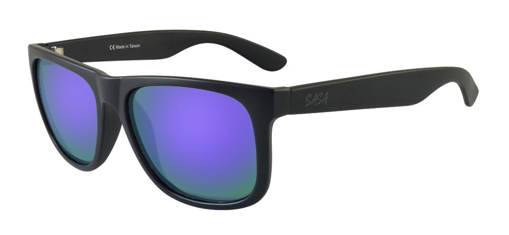 Wayfarer Sunglasses for Men | Black Frame Purple Lens