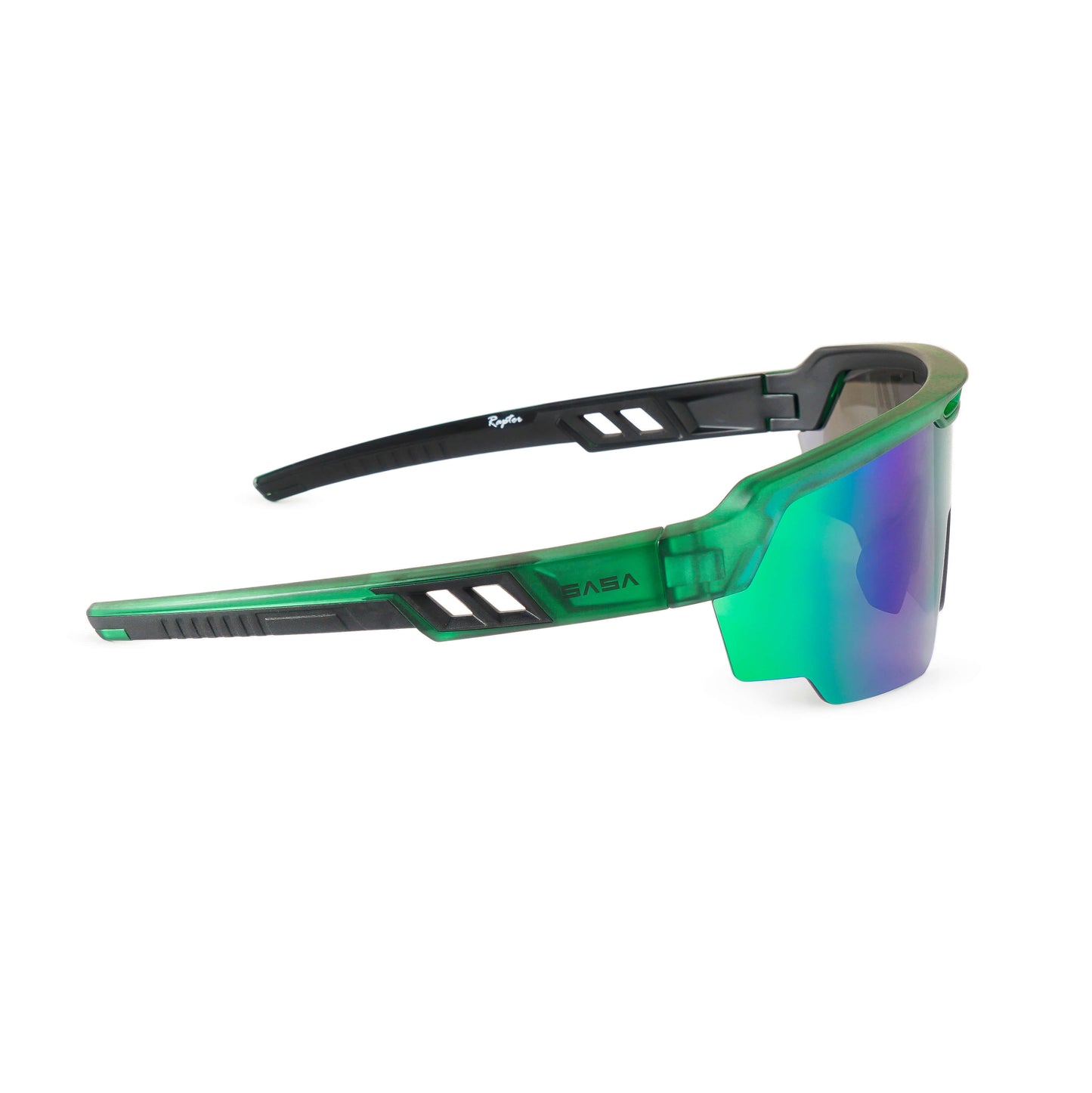 Raptor Translucent Green Frame Green Revo Lens Sports Sunglasses for Cricket I Cycling I Marathon