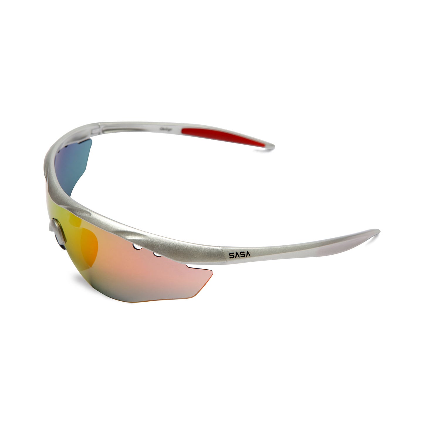 Siddhesh Lad Mumbai Indians IPL Player X SASA Hawkeye Matte Frame Silver Red Revo Lens Sports Sunglasses