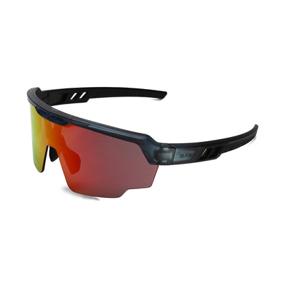 Raptor Translucent Blue Frame Red Revo Lens Sports Sunglasses for Cricket I Cycling I Marathon