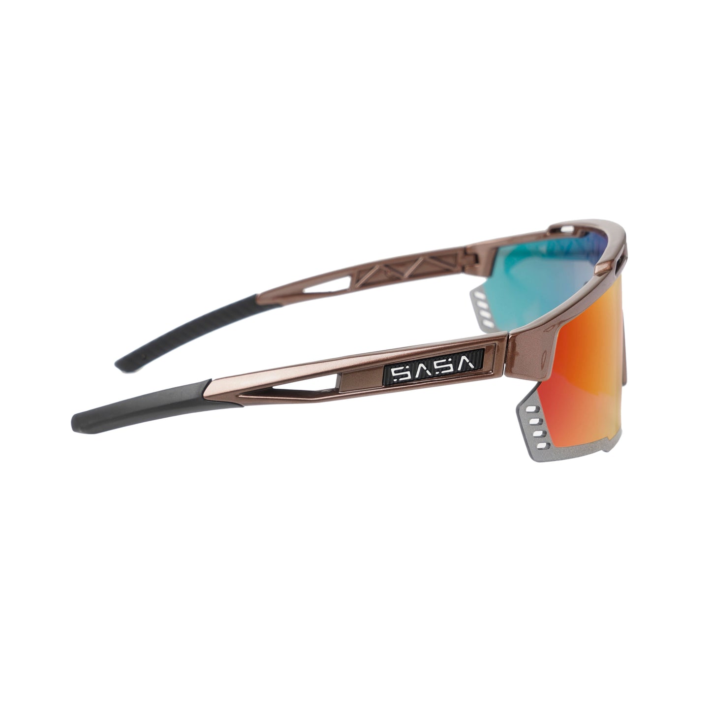 SASA Mercury Copper Frame Red Revo Lens Sports Sunglasses