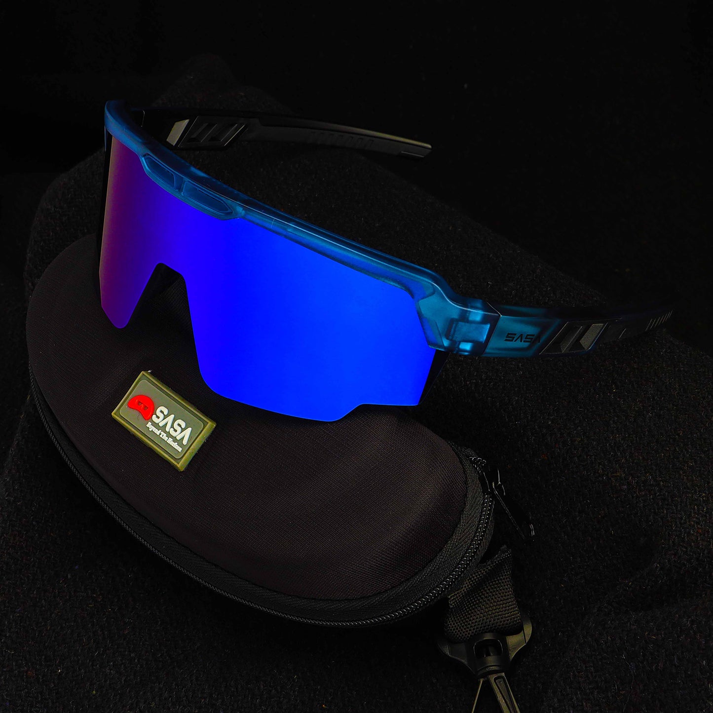 Raptor Translucent Blue Frame Ice Blue Revo Lens Sports Sunglasses for Cricket I Cycling I Marathon