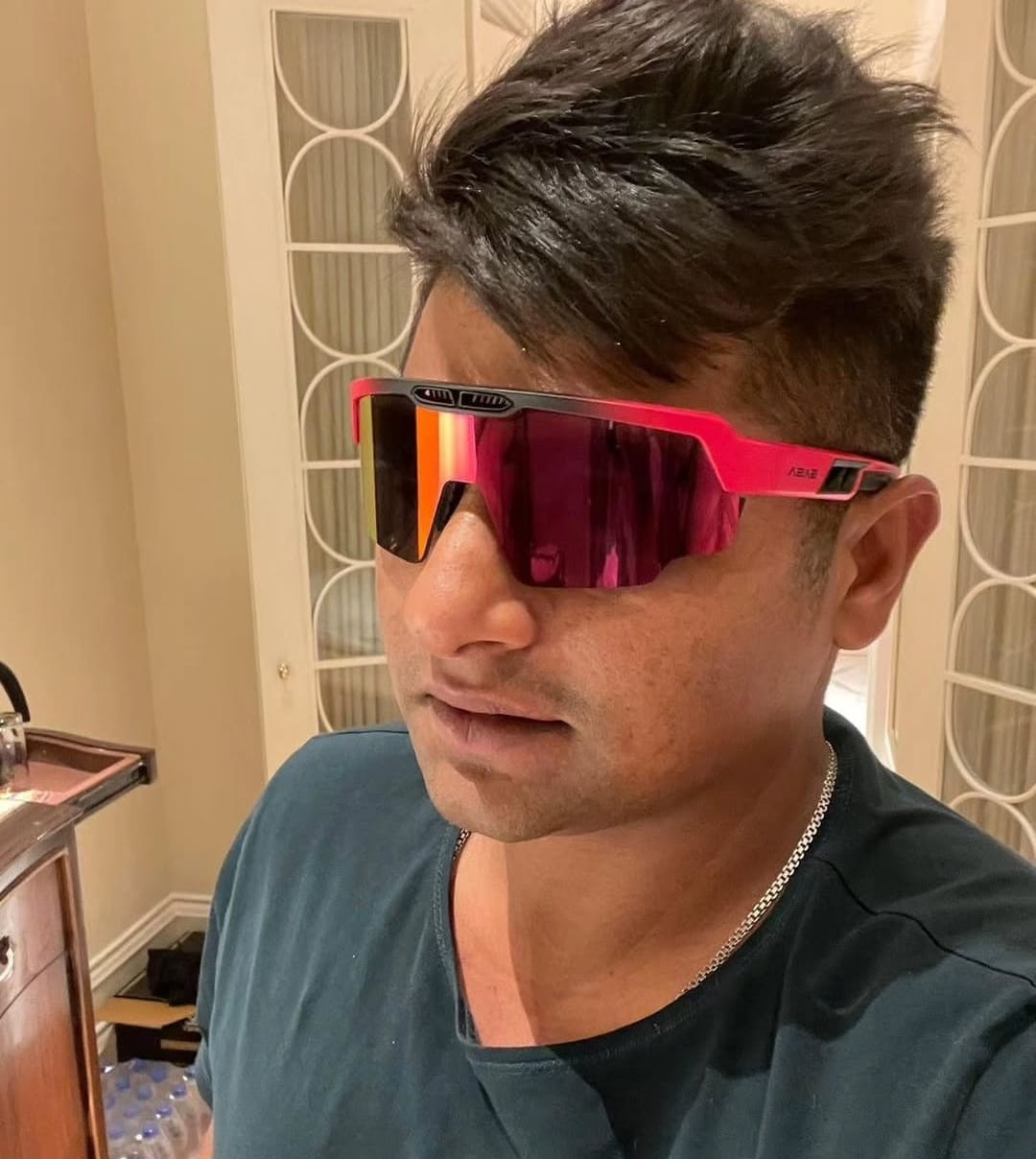 Sarfaraz Khan X SASA Raptor Matte Red Frame Red Revo Lens Sports Sunglasses